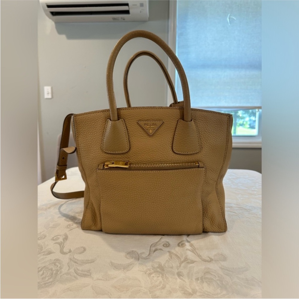 Prada Tan Leather Tote Bag - Picture 3 of 7